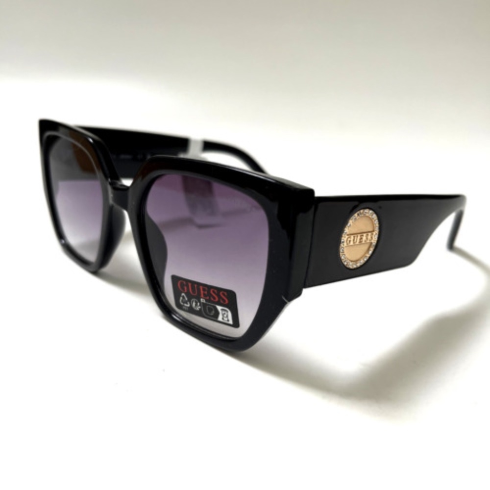 New Original GUESS Oversized Square Sunglasses GO00049 Acetate Black Classic